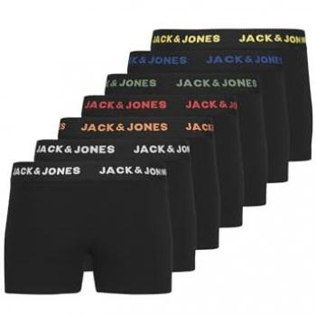 Jack & Jones Junior Basic Black Trunks 7-Pack for Boys