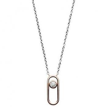 Skagen SKJ1169998 - Cadena con Colgante y Colgante de Acero Inoxidable para Mujer, diseño de circonita