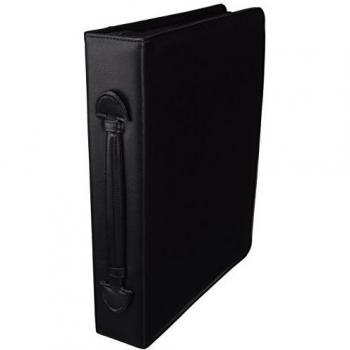 Carpeta de anillas Alassio OSI A4, polipiel negro con asa