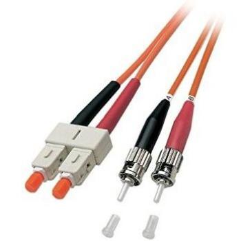 Cable de fibra óptica Duplex SC-ST 3m OM2 (50/125µm) LSOH Naranja