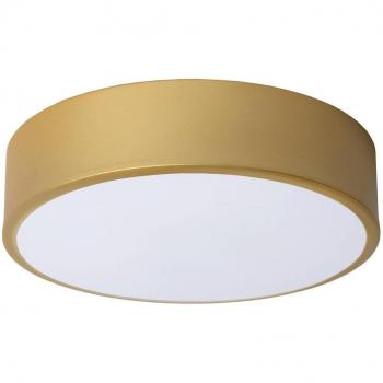 Plafón LED Unar, dorado mate, Ø 20 cm, 12W, 840lm, regulable