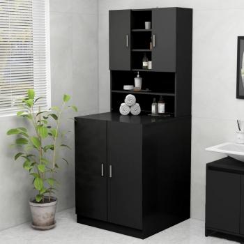 Mueble de Lavadora Negro Día y Noche