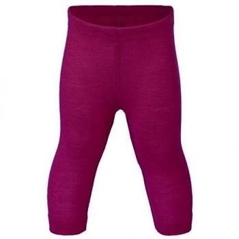 Leggings de bebé Engel de merino y seda, color frambuesa, talla 74/80