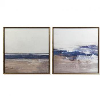 Cuadro Abstracto DKD Home Decor 80 x 3 x 80 cm Moderno (2 Unidades)