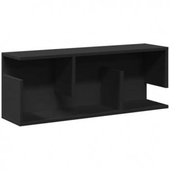 Armario de pared madera de ingeniería negro 80x20x30 cm