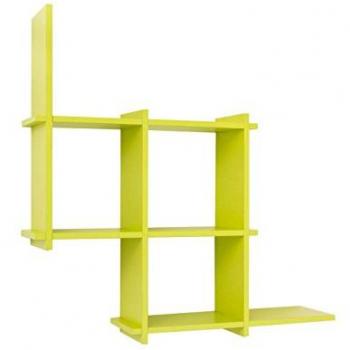 Librería de Pared Argonauta 6 Estantes Verde Ácido 21x70 cm