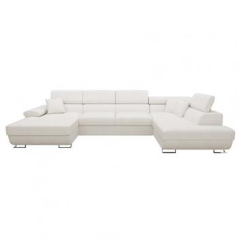 Sofá rinconero Comfivo 241, Abriamo 04, con función de descanso y caja de ropa de cama, 345x202x71cm