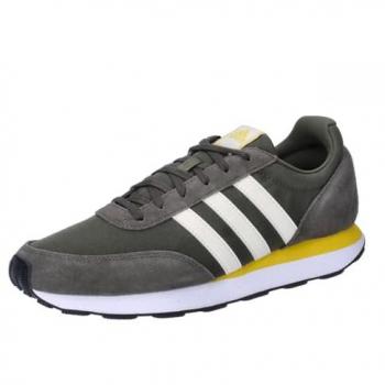 Zapatillas adidas Run 60s 3.0 verde oliva IH2436, color verde oliva, diseño retro, suela de goma, amortiguación ligera, parte superior de malla y sintético