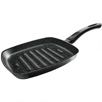 Taurus Grill Vital Stone Sartén Parrilla Rectangular, Acero, Negro, 1