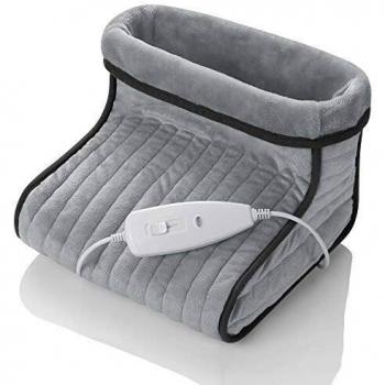 Medisana FWS - Calientapiés , Calefacción Eléctrica para Pies, 6 Niveles de Temperatura, Desconexión Automática, Protección contra Sobrecalentamiento, Lavable, Talla de Zapatos hasta 46