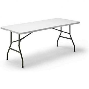 KG KITGARDEN - Mesa Plegable Multifuncional, 180x74x74cm, Blanco, Folding 180