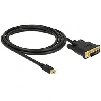 Cable Mini DisplayPort 1.1 a DVI 24+1 Macho Negro de 2 m
