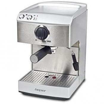 BEPER Cafetera Espresso, Plateado, 32 x 23.2 x 36.5 cm