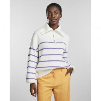 Yas Pullover de mujer manga larga cuello alto liso