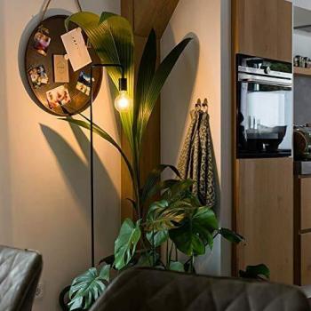 Lámpara de pie moderna negra Facil - Acero oblonga E27 Máx. 1 x 60 Watt - Iluminación interior para sala de estar