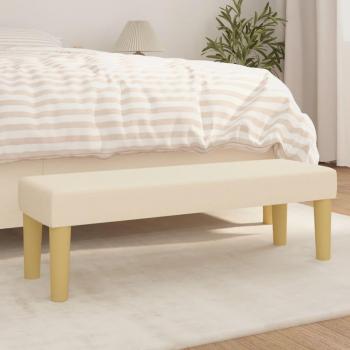 Banco de tela color crema 100x30x30 cm Vidaxl Crema