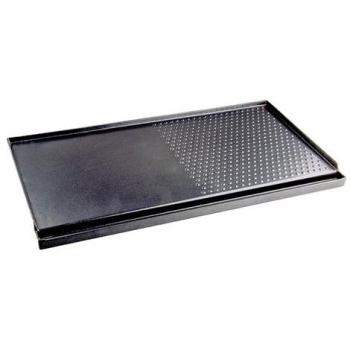 Plancha de Asar Muvip para Cocina Portátil 2 Fuegos - Antiadherente, Bordes Antisalpicaduras, Zona Recoge Grasa