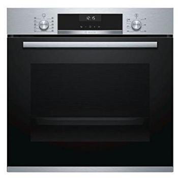 Bosch Horno HBA5370S0 MULTIFUNCION GUIAS INOX Aq, 71 litros, Acero inoxidable