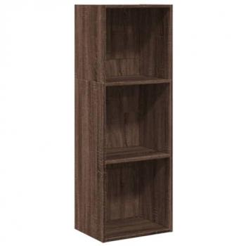 Estantería de madera de ingeniería marrón roble 40x30x114 cm