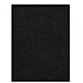 Felpudo estriado antracita 60x80 cm, color gris antracita, dimensiones de 60x80 cm