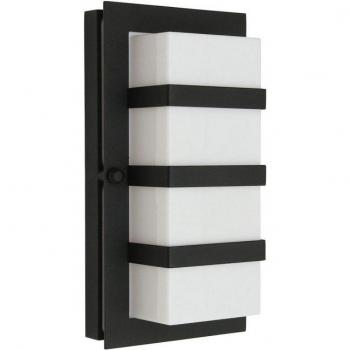 Aplique de jardín Boden negro 31 cm, Aplique de pared exterior 1 luz Negro IP54, E27