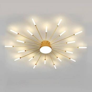 Lámpara Fireworks LED 20W+4W Ø105cm CCT Gold + Mando 3000-4000-6000K