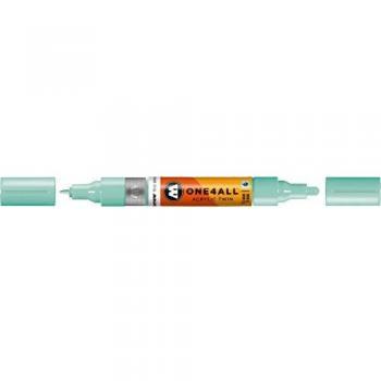 Marcador Molotow One4All Acrílico Recargable Doble Punta 1.5 y 4 mm Color Azul Lagon Pastel