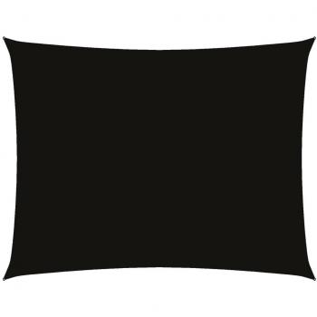 Toldo de vela rectangular de tela oxford negro 2x3,5 m