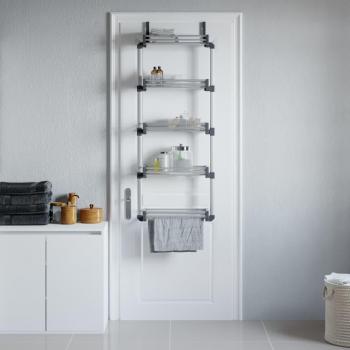 Aluminum Door Organizer with 5 Shelves 52x20x135 cm