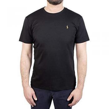 Ralph Lauren T-Shirt in Interlock Slim-FIT, Mens, Size: S. Black
