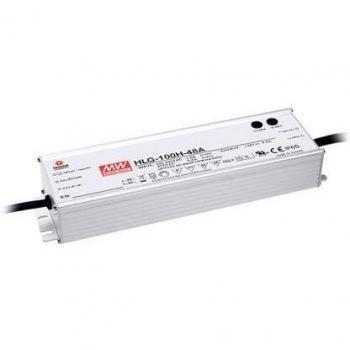 Transformador LED Mean Well HLG-100H-24A, 96W, 24V CC, Corriente constante 4A, Protección sobrecarga, IP65