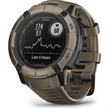 Garmin Instinct 2X Solar Tactical GPS Smartwatch - Coyote Tan, 50mm Rugged Design