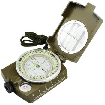 NATUCE Portable Pocket Reloj Flip-Abierto LatóN BrúJula Metal Camping Senderismo BrúJula al Aire Libre Herramientas de NavegacióN - Verde del ejército