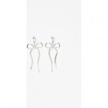 Stradivarius Grey Bow Earrings OS