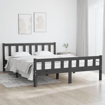 Mesa redonda de madera maciza gris 120x200 cm