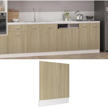 Panel de lavavajillas aglomerado color roble Sonoma 59,5x3x67 cm
