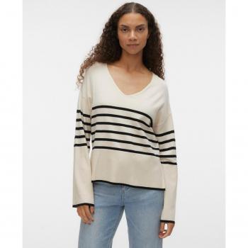 Vero Moda Jersey de punto fino con estampado de rayas para mujer