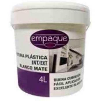PINTURA PLASTICA INTERIOR-EXTERIOR MATE BLANCO 4 Litros