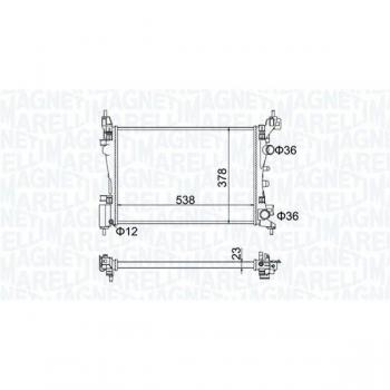 Radiador de refrigeración del motor MAGNETI MARELLI 350213186700