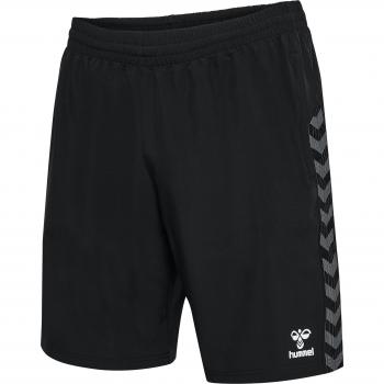 Pantalón corto de entrenamiento Hummel Authentic Woven con tejido ligero, diseño transpirable, cintura elástica ajustable, bolsillos laterales y logo de Hummel