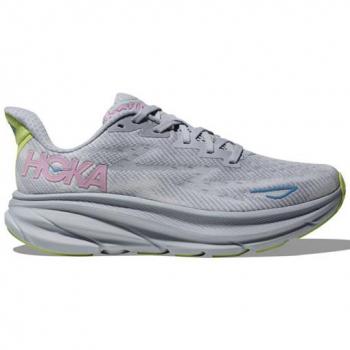 HOKA Women's Clifton 9 Road Running Shoes, Gull/Sea Ice, Size 5.5