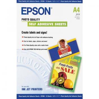 Epson Papel Fotográfico Autoadhesivo - A4 - 10 hojas