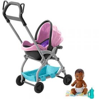 Barbie Skipper - Cochecito con muñeco de bebé y accesorios