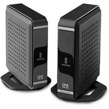 One For All SV1760, Transmisor de señal HDMI inalámbrico, transmite audio y vídeo en Full HD en un rango de 30 metros, negro