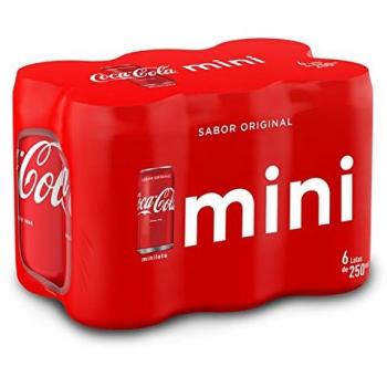 Cocacola refresco paquete de 6 latas x 250 ml total 15 l