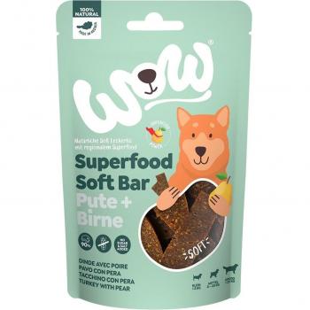 Wow Superfood Tiras de Pavo con Pera 150 g - Snack blando para perros, rico en proteínas, sin conservantes artificiales, con ingredientes naturales y sabor irresistible