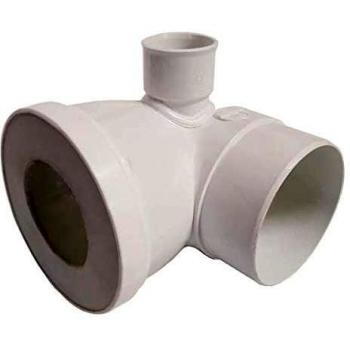 Tubo corto macho 90° con conexión recta diámetro 40mm