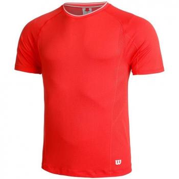 Camiseta de pádel Wilson Team Seamless Crew roja para hombre