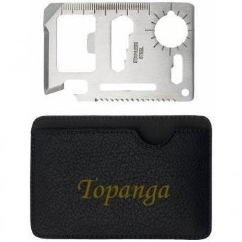 Herramienta multifunción de bolsillo con estuche con nombre grabado: Topanga