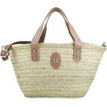 Bolso tipo capazo de palma beige para mujer El Potro